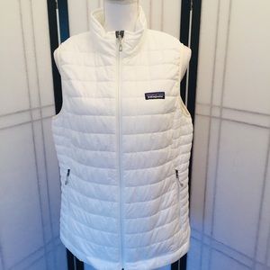 Patagonia White Nano Puffer Puff Vest